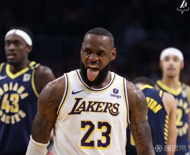 湖人鏖战步行者，詹姆斯扛起全队